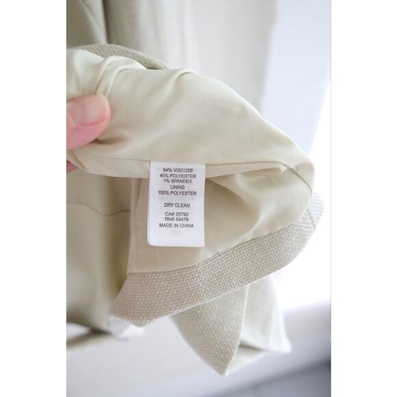 House of Harlow 1960 Blazer Womens M Light Green Woven Tweed Jacket NWT - Picture 8 of 8